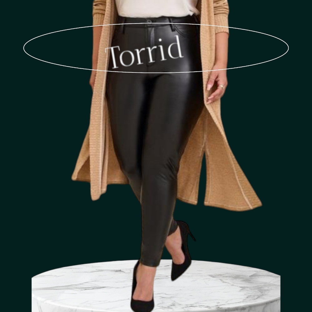 Torrid size 2 2. Black leather\pleather, faux leather